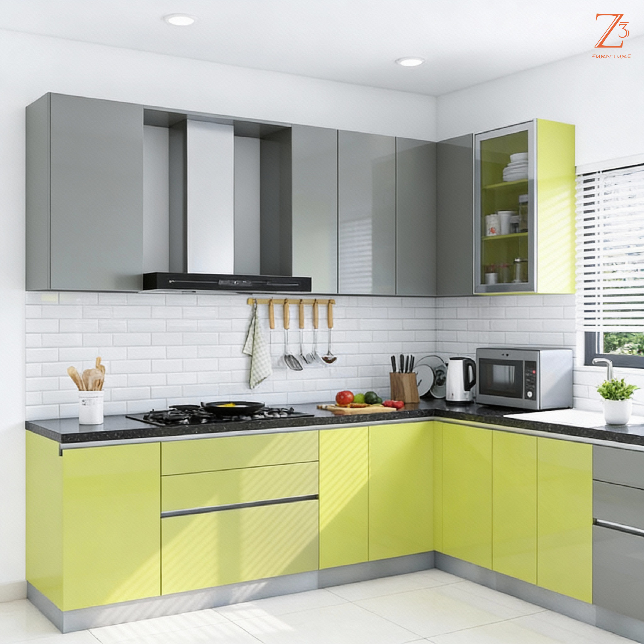L- Shape Kitchen Furniture - Z Cube Furniture 01