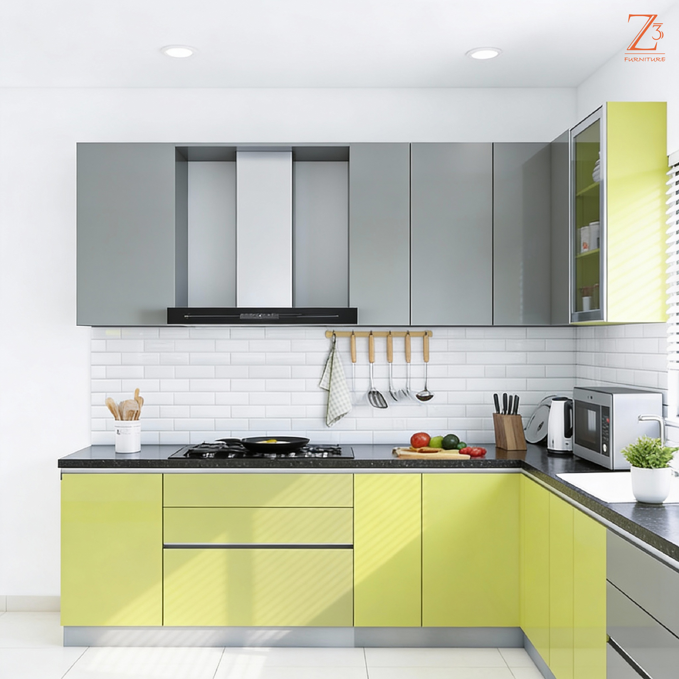 L- Shape Kitchen Furniture - Z Cube Furniture 02
