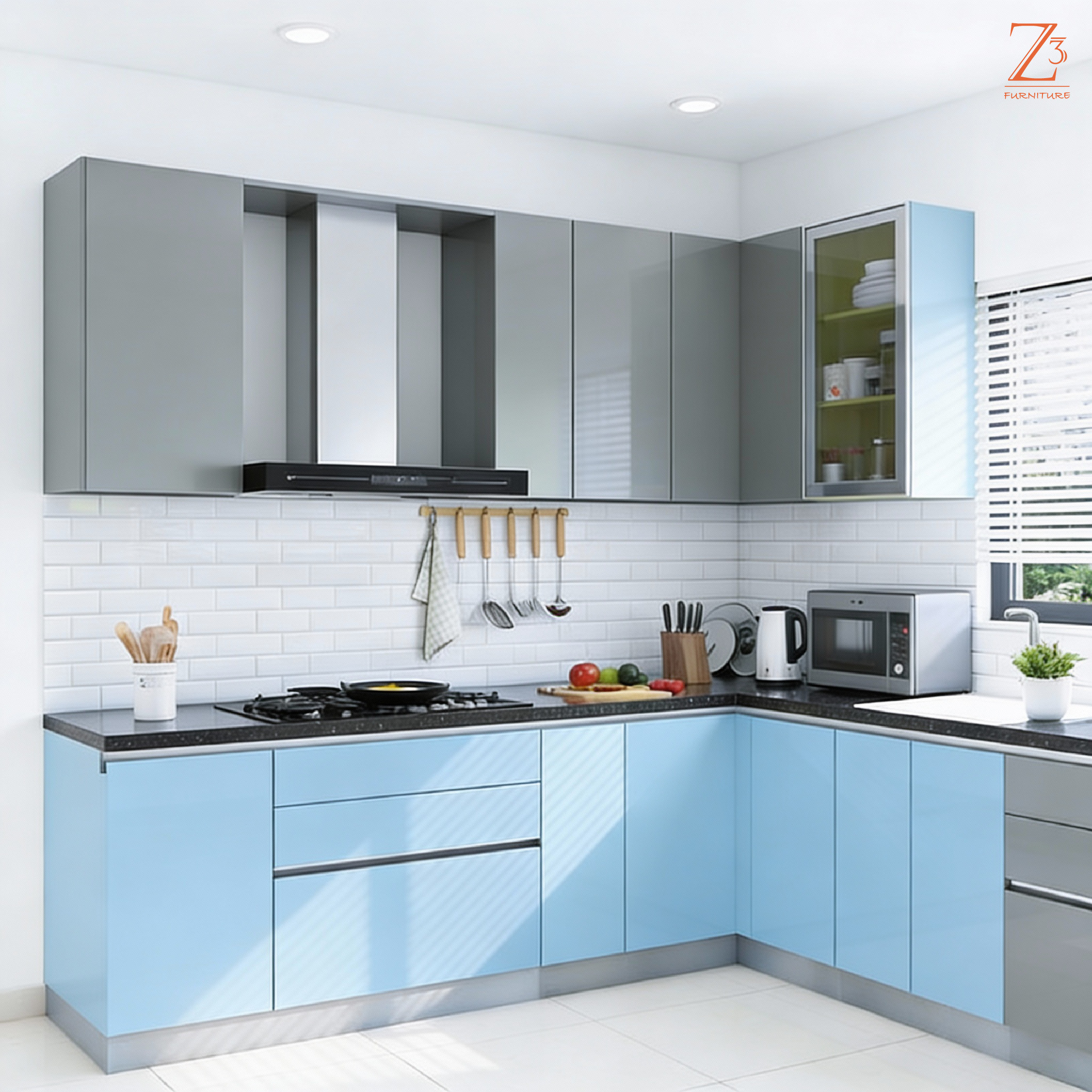 L- Shape Kitchen Furniture - Z Cube Furniture 03