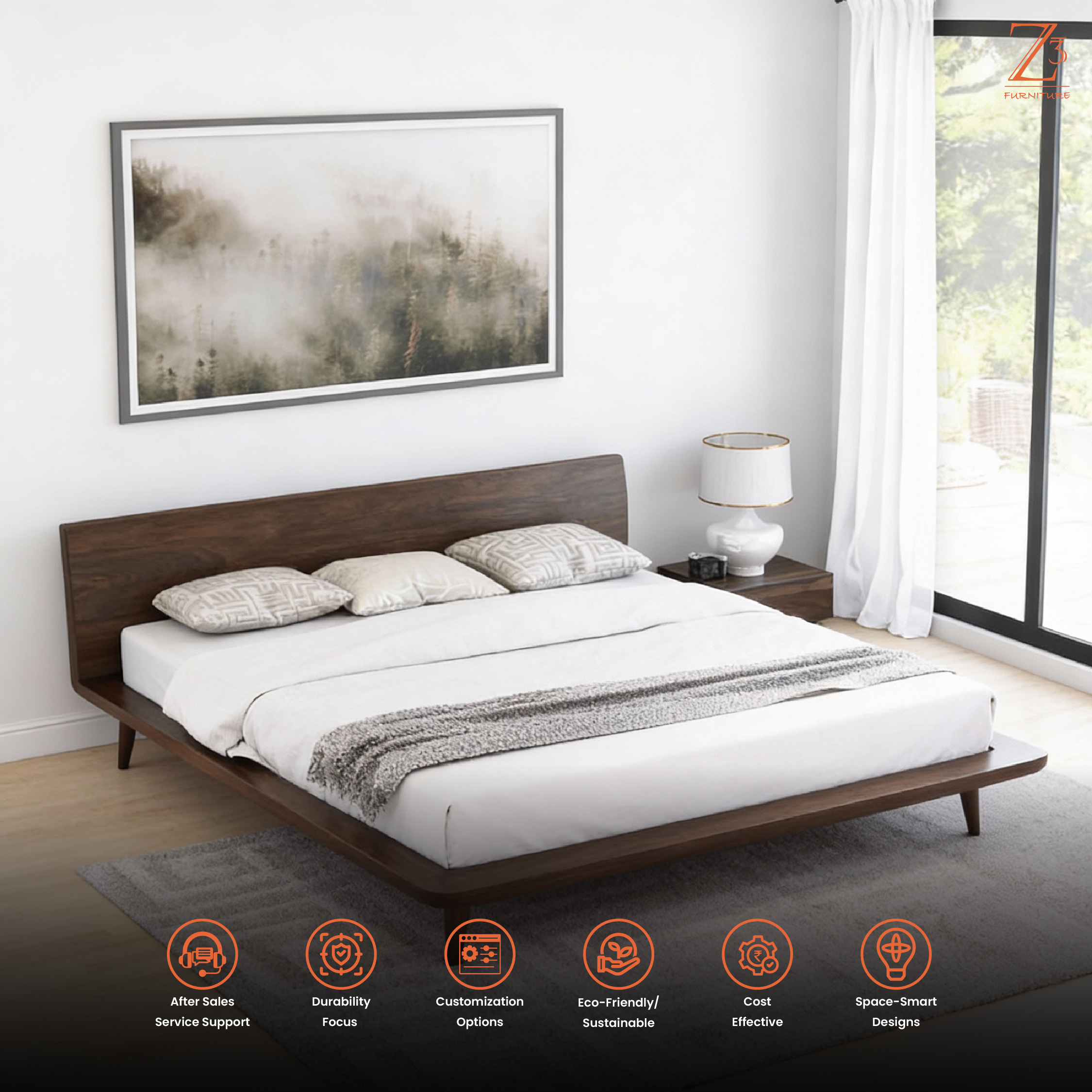 King Size Bed Furniture - Z Cube Furniture - 05