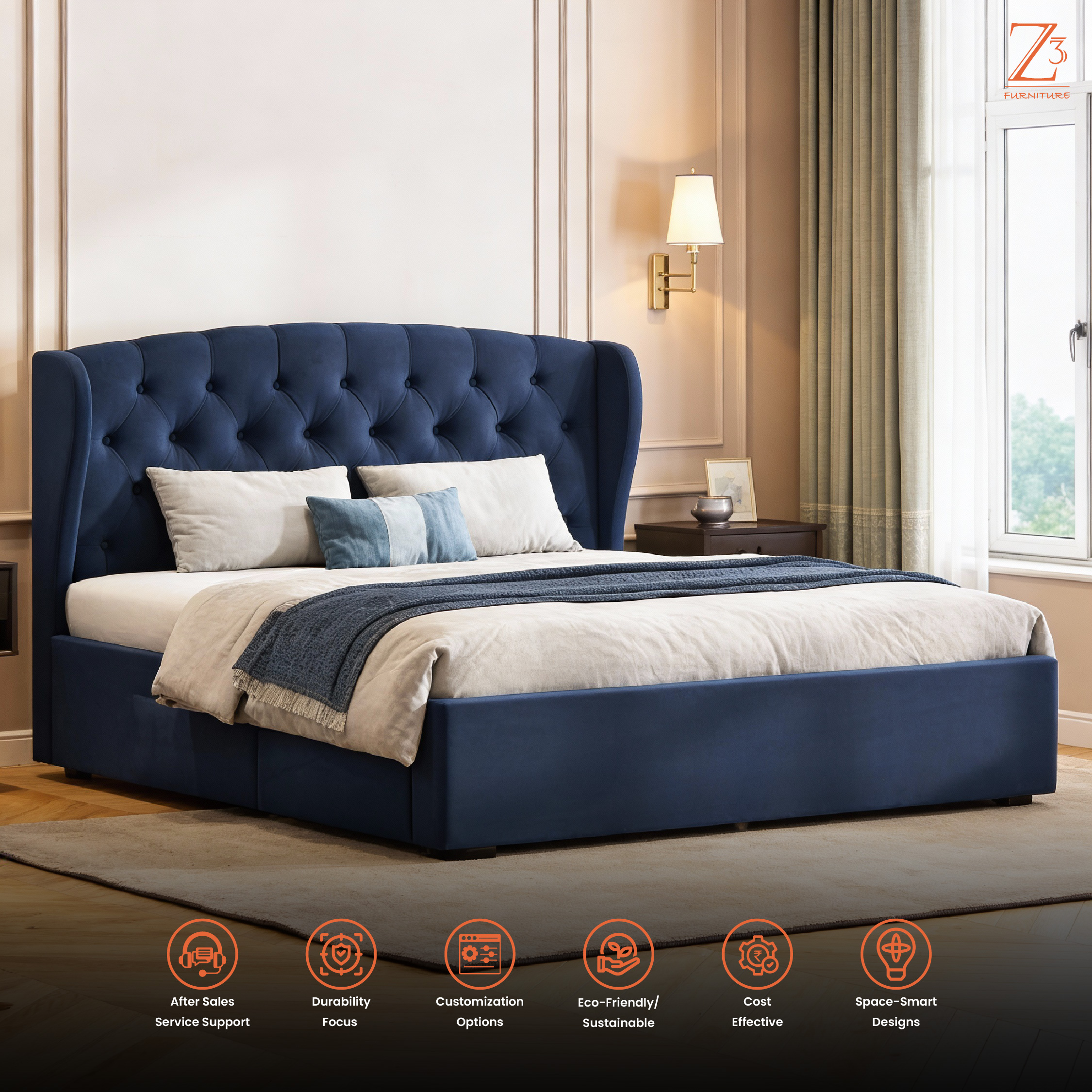 Upholstered Bed Furniture - Z Cube Furniture 05