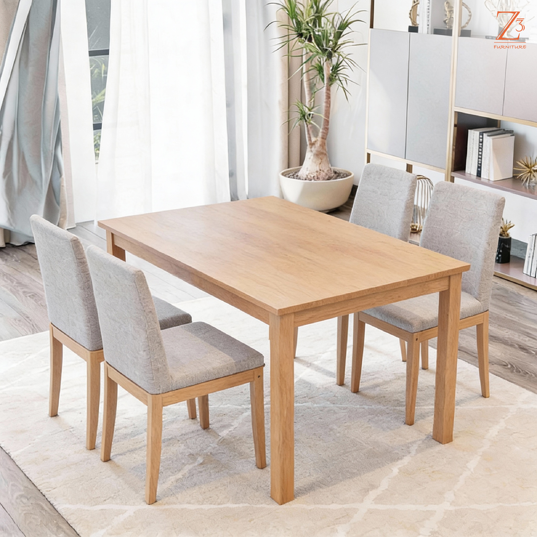 4 Seater Dining Set Furniture - Z Cube Furniture 01