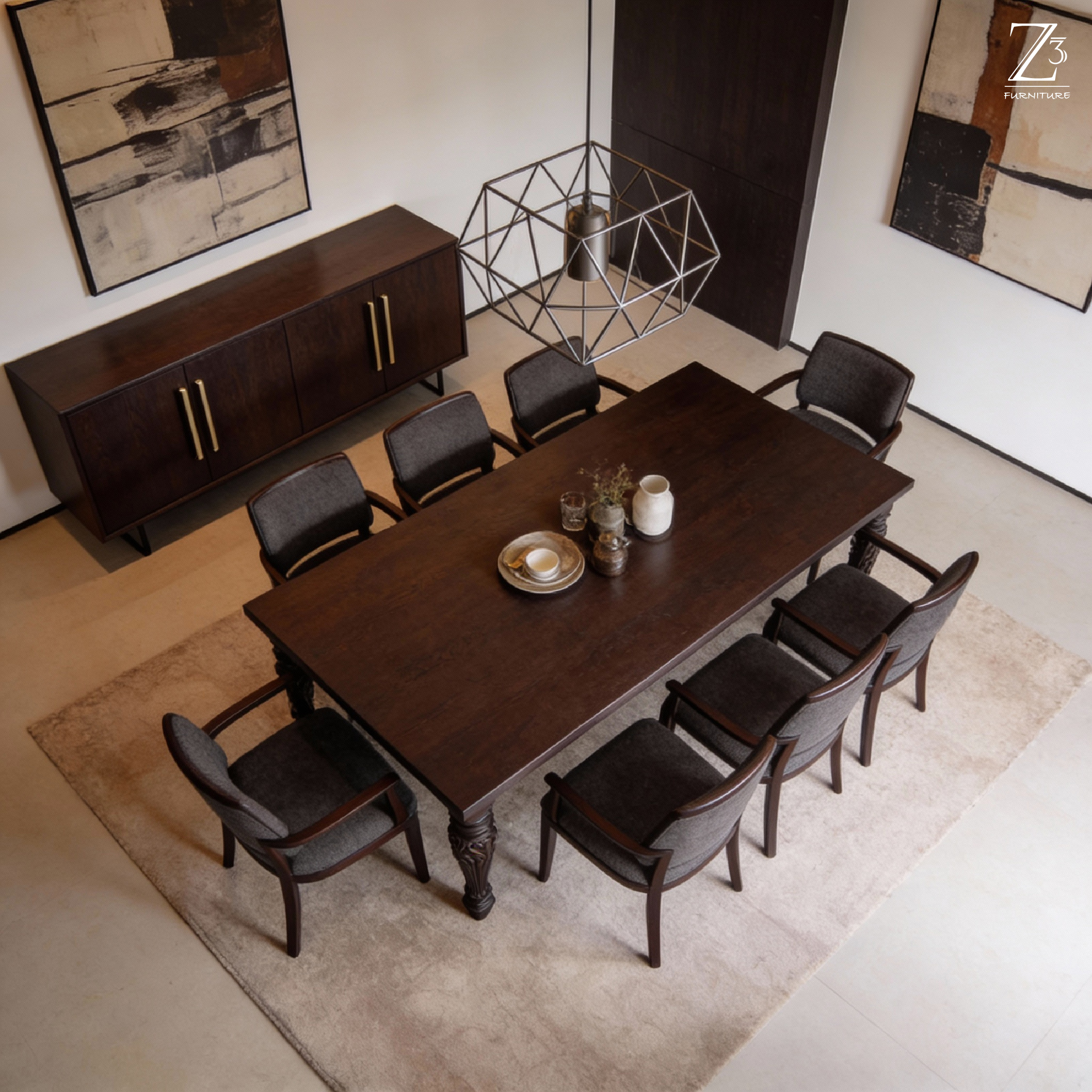 8 Seater Dining Set Furniture - Z Cube Furniture 03