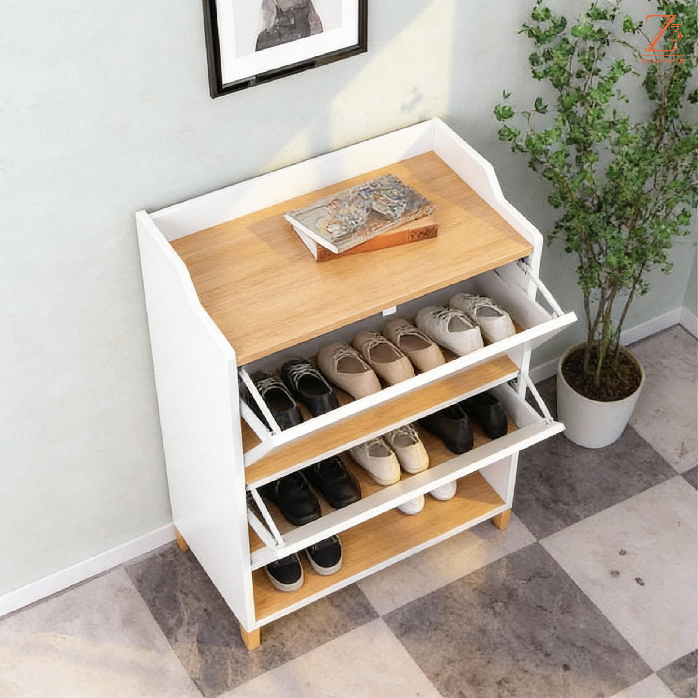 Shoe Rack Furniture, Shoe Cabinet - Z Cube Furniture 02