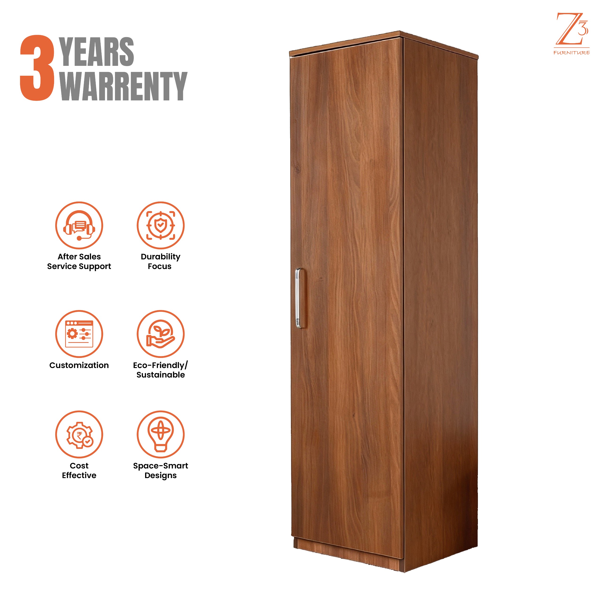 Single Door Wardrobe Furniture - Z Cube Furniture 5