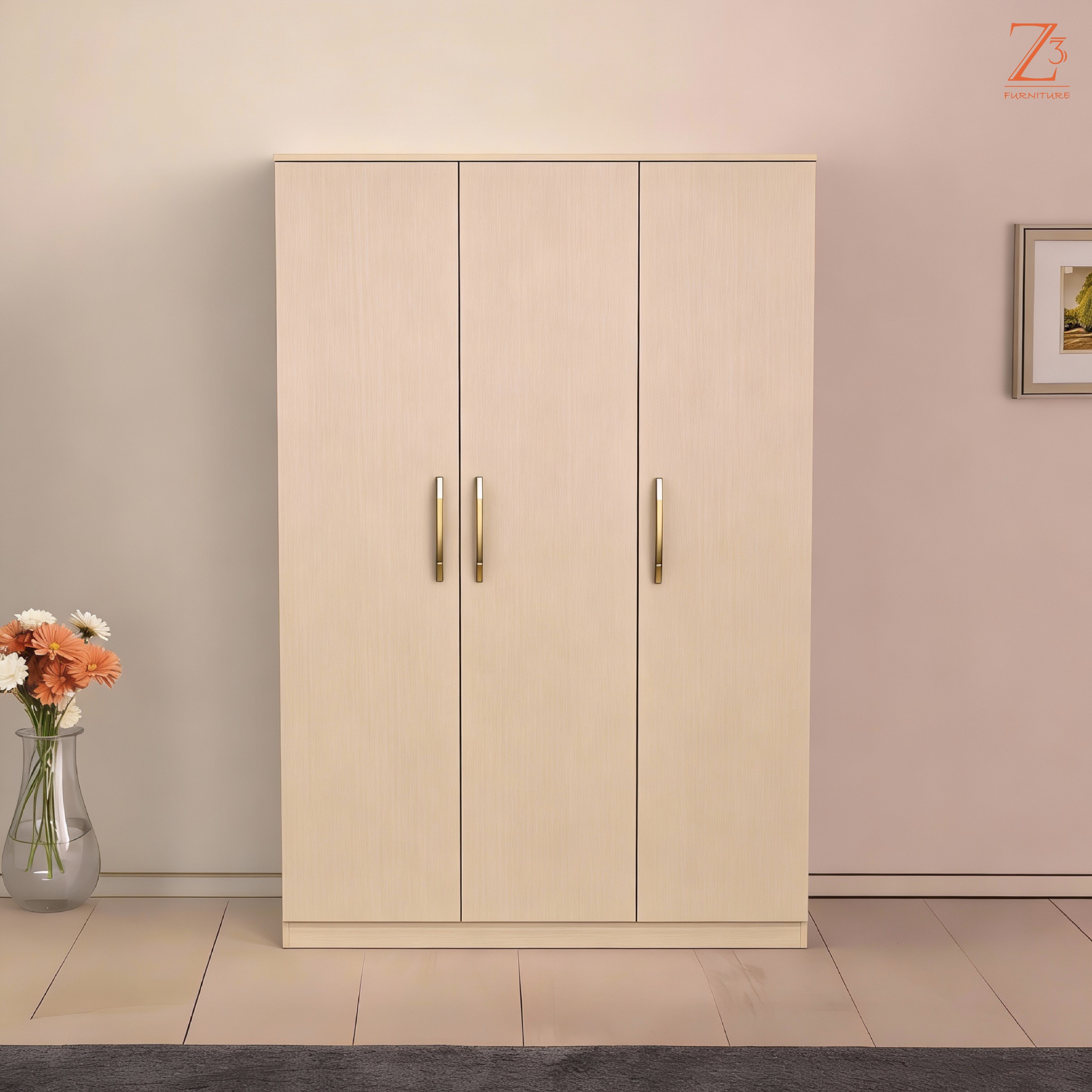 Three Door Wardrobe Furniture Manufacturer - Z Cube Furniture 1