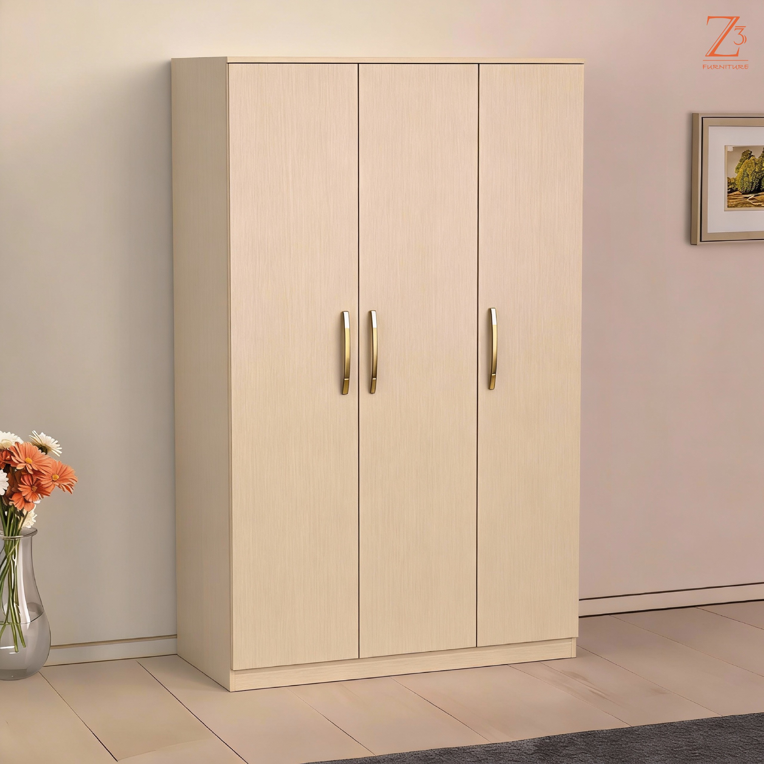 Three Door Wardrobe Furniture Manufacturer - Z Cube Furniture 2