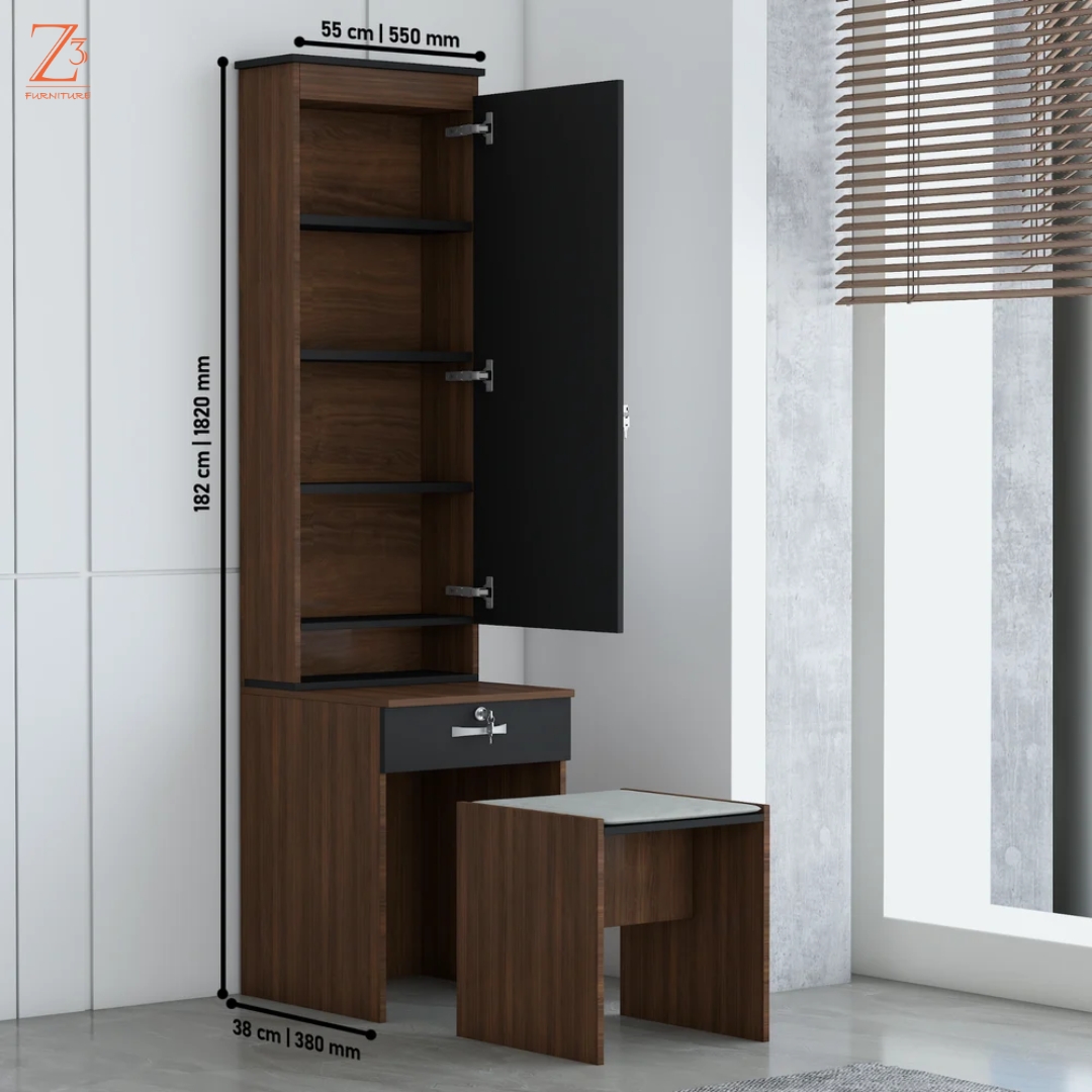 Dark Brown Dressing Table Manufacturer - Z Cube Furniture 3