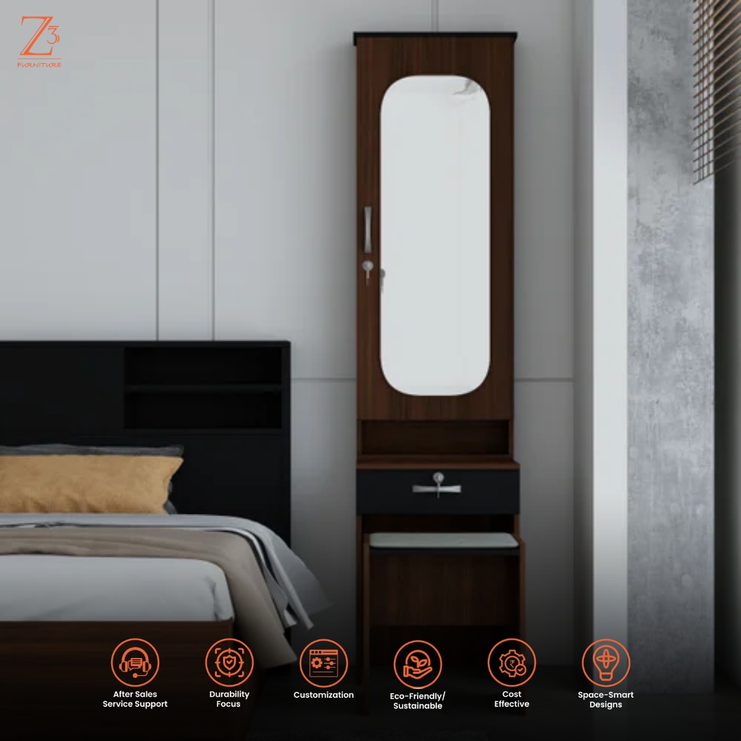 Dark Brown Dressing Table Manufacturer - Z Cube Furniture 4