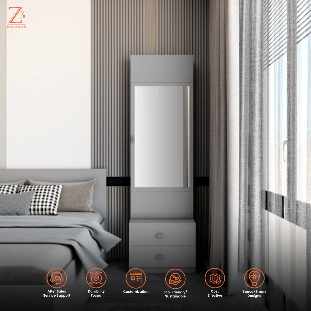 Light Grey Dressing Table Manufacturer - Z Cube Furniture 4
